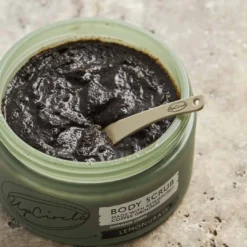 Coffee Body Scrub With Lemongrass 9 Coffee Body Scrub With Lemongrass -Fashion Makeup & Care BodyScrubLemongrassFlatlaywithLargeScoop