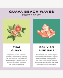 Guava Beach Waves -Fashion Makeup & Care Ceremonia GuavaBeachWaves KeyIngredients scaled