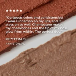 Cinnamon + Champagne Balmie Duo -Fashion Makeup & Care CopyofCINN CHAMPAGNE