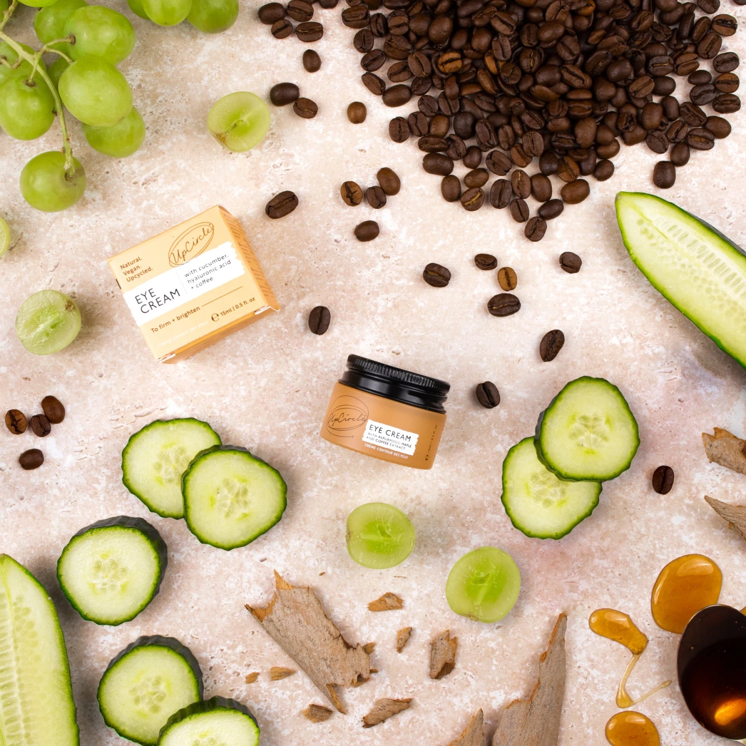 Eye Cream With Cucumber, Hyaluronic Acid + Coffee 3 Eye Cream With Cucumber, Hyaluronic Acid + Coffee - Image 3