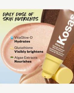 Glow I.V. Vitamin-Infused Skin Enhancer 26 Glow I.V. Vitamin-Infused Skin Enhancer -Fashion Makeup & Care Kosas2023 GlowI.V PDP 06 Ingredients scaled
