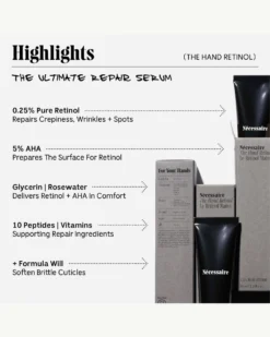 The Hand Retinol - Repair Treatment With 0.25% Pure Retinol + 5% AHA -Fashion Makeup & Care Necessaire HandRetinol Highlights 06 scaled