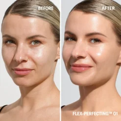SPF 50 Flex-Perfecting™ Mineral Drops Tinted Sunscreen 24 SPF 50 Flex-Perfecting™ Mineral Drops Tinted Sunscreen -Fashion Makeup & Care SPF50Tinted 01 before after