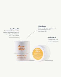 Buttercream Hydrating Lip Mask 13 Buttercream Hydrating Lip Mask -Fashion Makeup & Care ThreeShips ButtercreamLipMask Ingredients 06 scaled