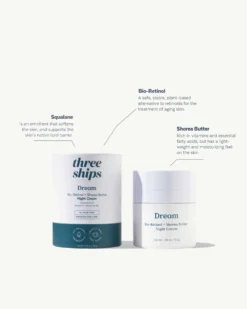 Dream Bio-Retinol + Shorea Butter Night Cream 9 Dream Bio-Retinol + Shorea Butter Night Cream -Fashion Makeup & Care ThreeShips DreamNightCream Ingredients 03 scaled