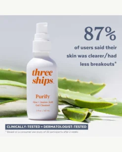 Purify Aloe + Amino Acid Cleanser -Fashion Makeup & Care ThreeShips PurifyAloeCleanser Clinicals 03 scaled